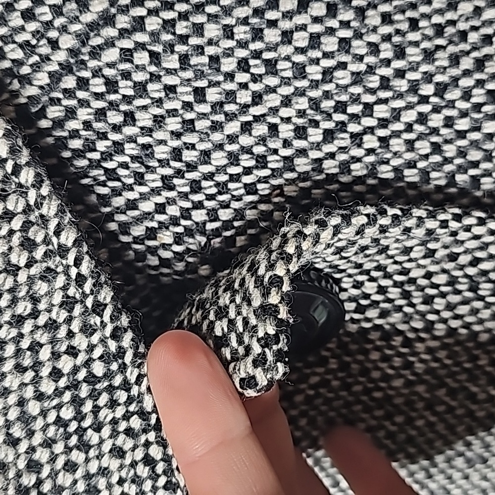 NINE WEST pea coat Size 4 black white - Picture 6 of 8